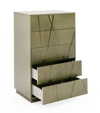 Ivo Modern Wide Birch + Brushed Bronze Chest