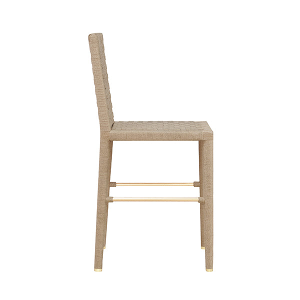 Amiah Basket Weave Natural Rope Counter Stool