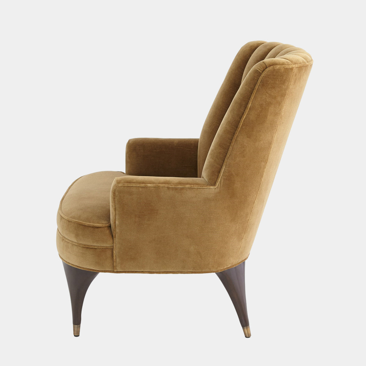 Channel Toast Velvet Accent Chair