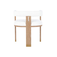 Ezra Cerused Oak & White Linen Chair
