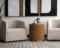 Kalla Natural & Gold Accent Table