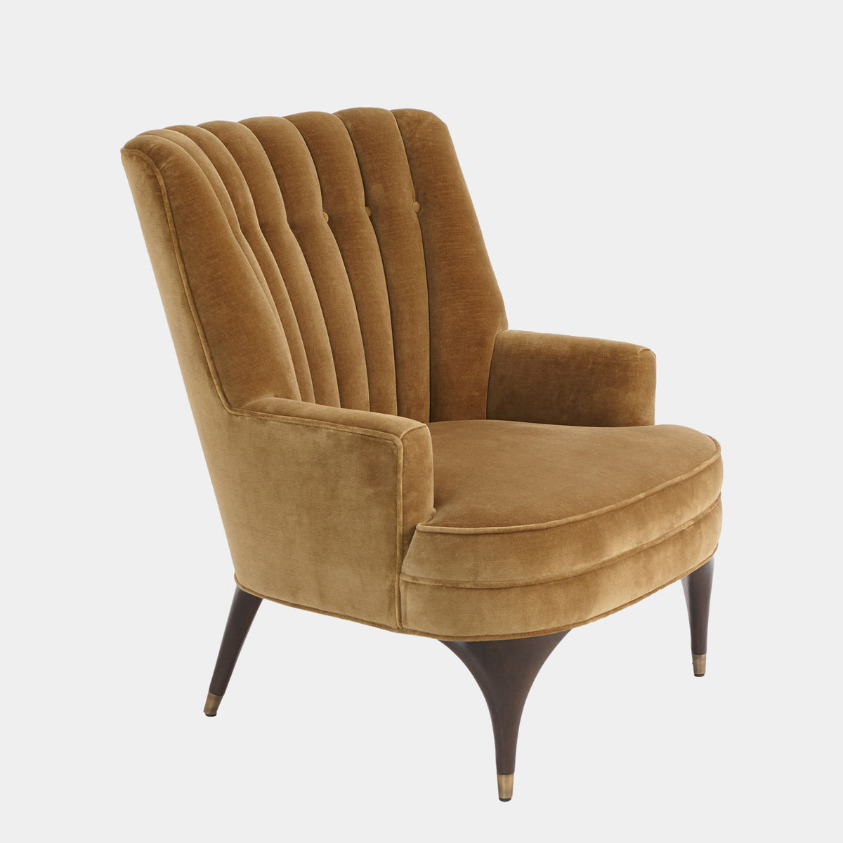 Channel Toast Velvet Accent Chair