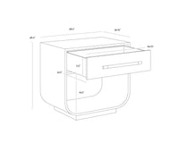 Tarrant Black & Gold Nightstand