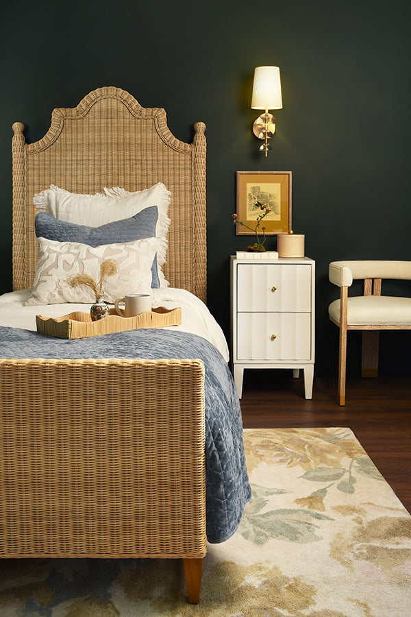 Ezra Cerused Oak & White Linen Chair
