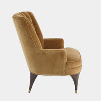 Channel Toast Velvet Accent Chair
