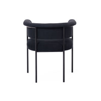 Shai Black Linen Dining Chair -Luxury Living Collection