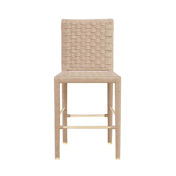 Amiah Basket Weave Natural Rope Counter Stool