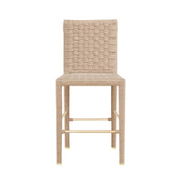 Amiah Basket Weave Natural Rope Counter Stool