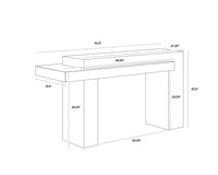 Herriott 56.25" Brown & Grey Console Table