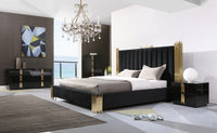 Aurelius Modern Black Gloss & Gold Dresser