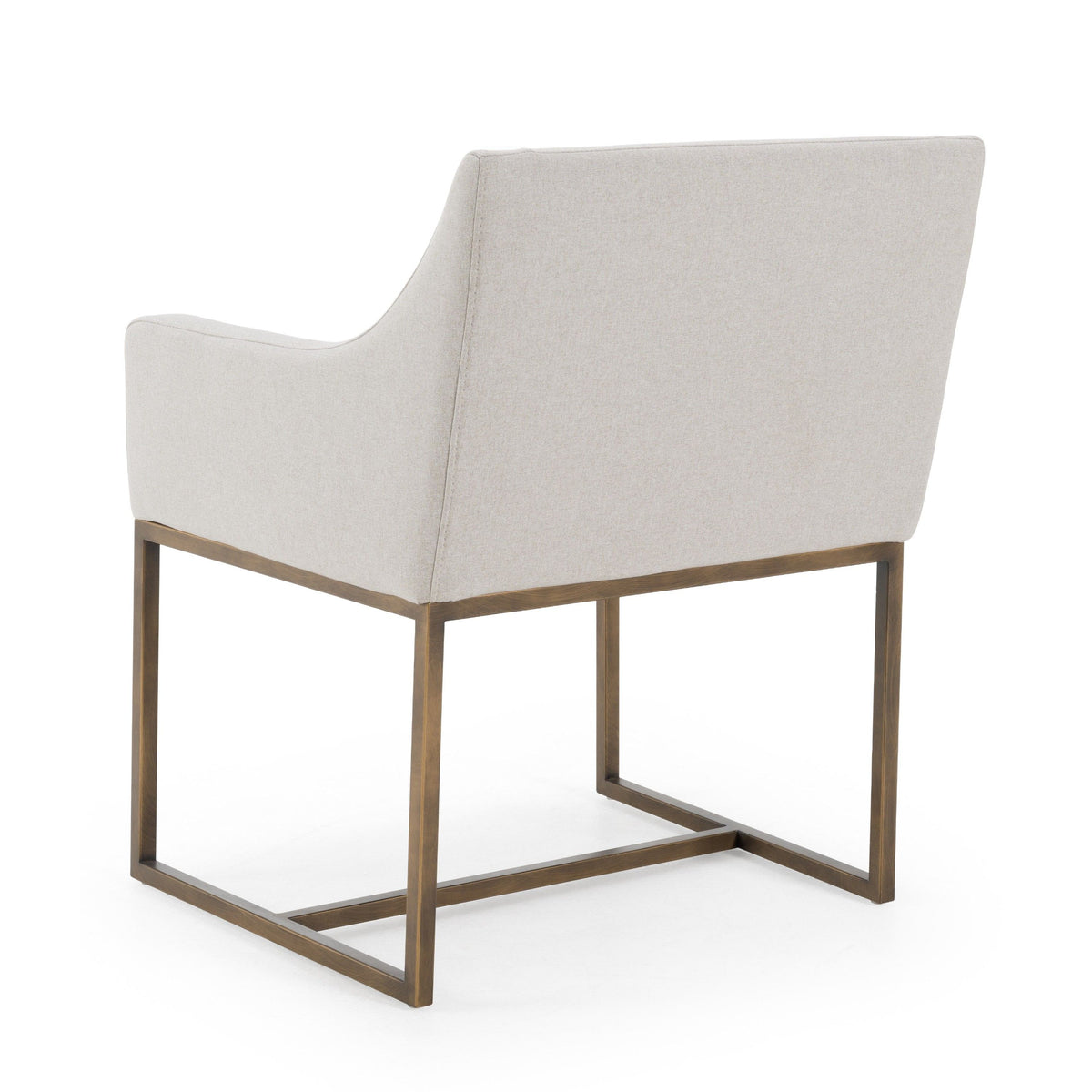 Isabeau Modern Grey & Brass Dining Chair