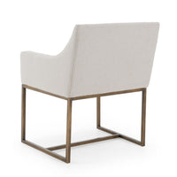 Isabeau Modern Grey & Brass Dining Chair