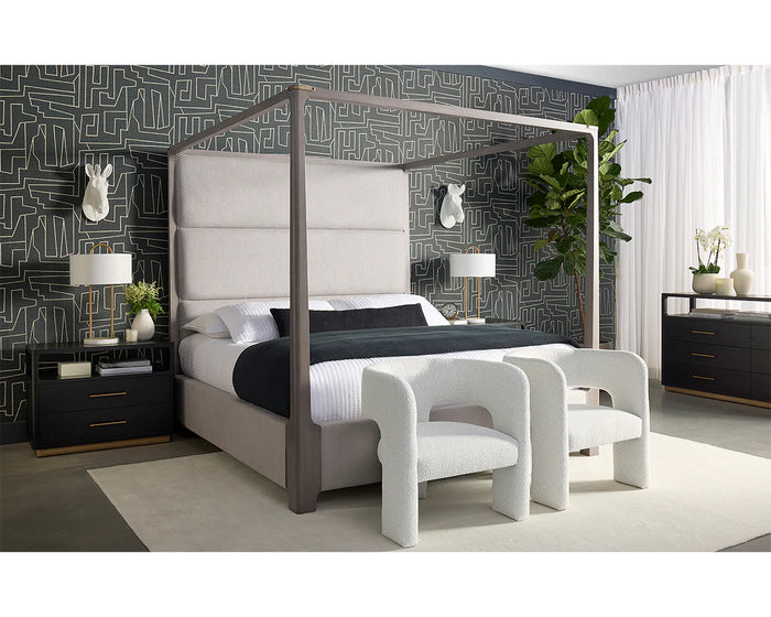Danette Black & Gold Nightstand