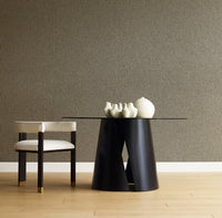 Ezra Espresso Oak & White Linen Chair