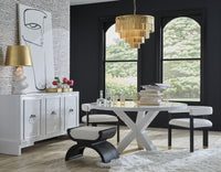 Ezra Espresso Oak & White Linen Chair