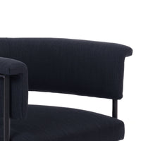 Shai Black Linen Dining Chair -Luxury Living Collection