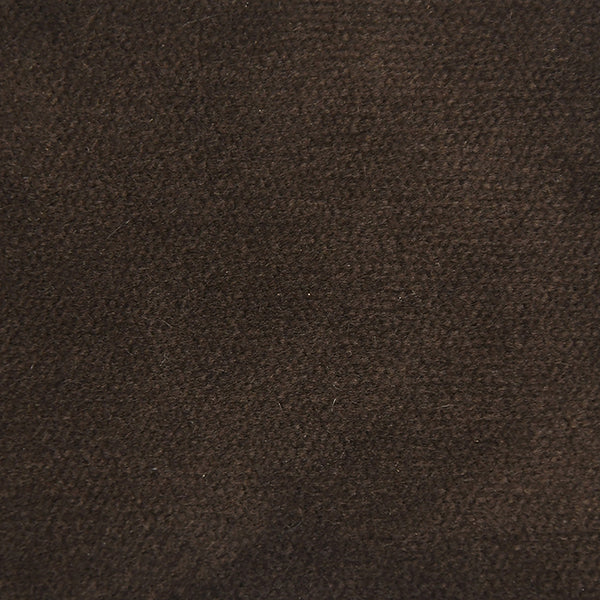 Emani Luxe Brown Velvet & Silver Ottoman