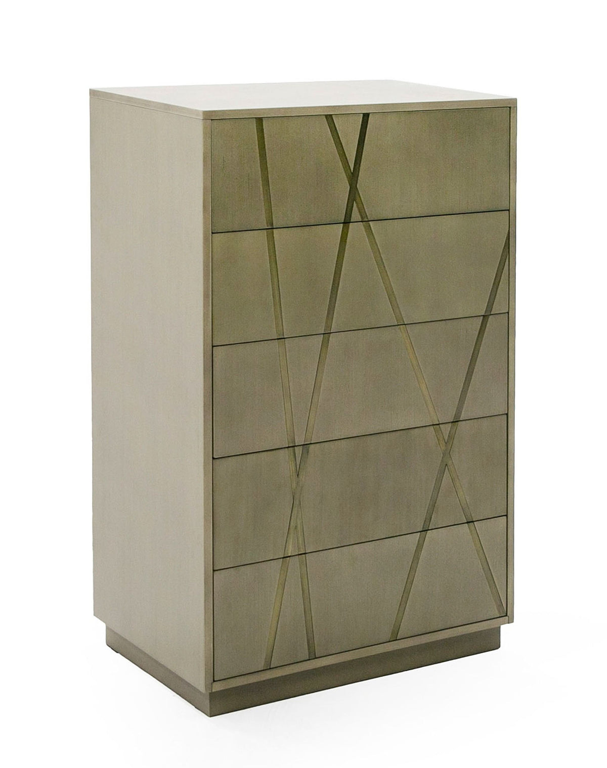 Ivo Modern Wide Birch + Brushed Bronze Chest