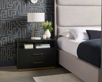 Danette Black & Gold Nightstand
