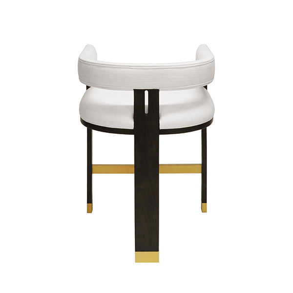 Ezra Rich Espresso & White Linen Counter Stool