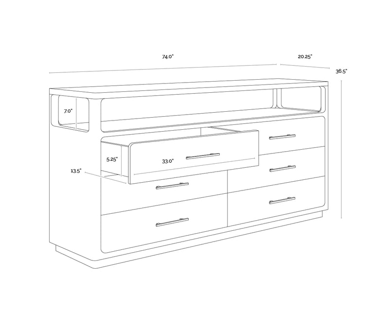 Danette Black & Gold Dresser