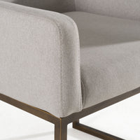 Isabeau Modern Grey & Brass Dining Chair