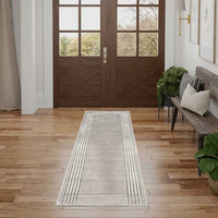 Shimmering Grey/Silver Area Rug - Elegance Collection