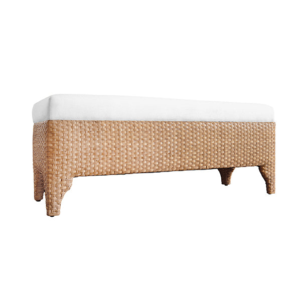 Brea 49.5” Ivory Performance Linen Woven Bench