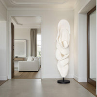 Dancing Ribbon 96”H in Faux Bleached Cast Stone Sculpture II