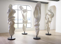 Dancing Ribbon 88”H Saute, Faux Bleached Sculpture