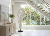 Dancing Ribbon 88”H Saute, Faux Bleached Sculpture