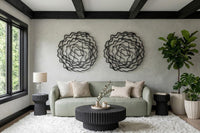 Vine Large Black 50” Wall Flower