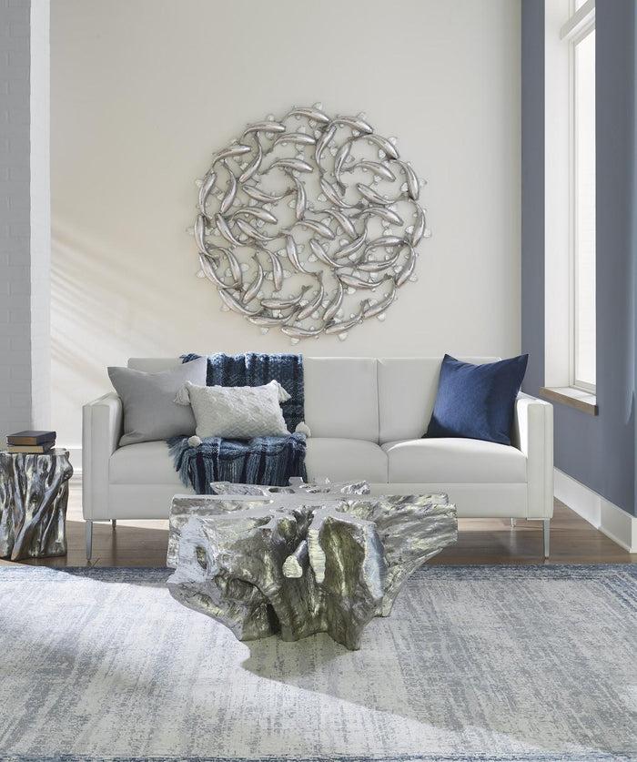Koi 60” Silver Leaf Wall Art