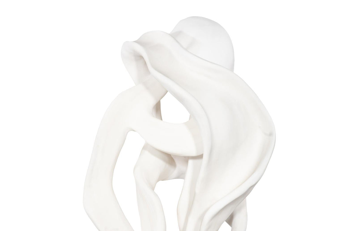 Dancing Ribbon 88”H Saute, Faux Bleached Sculpture