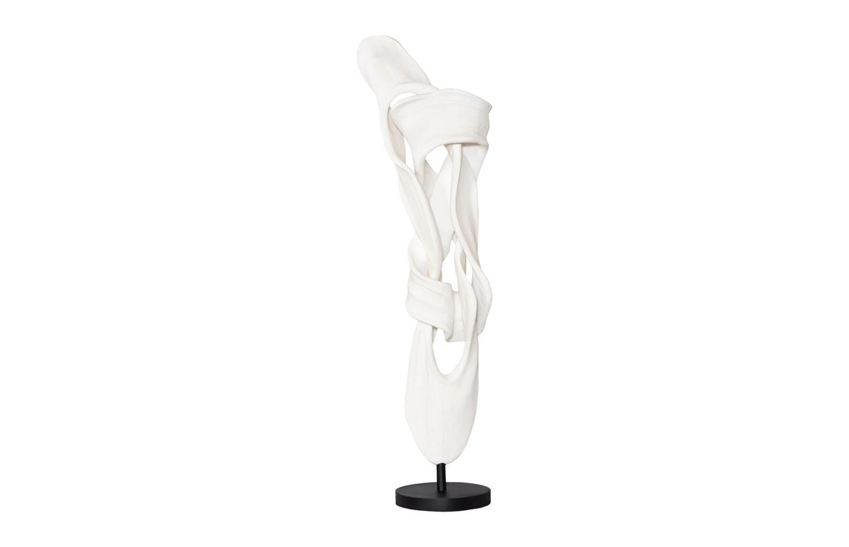 Dancing Ribbon 94”H Releve, Faux Bleached Sculpture
