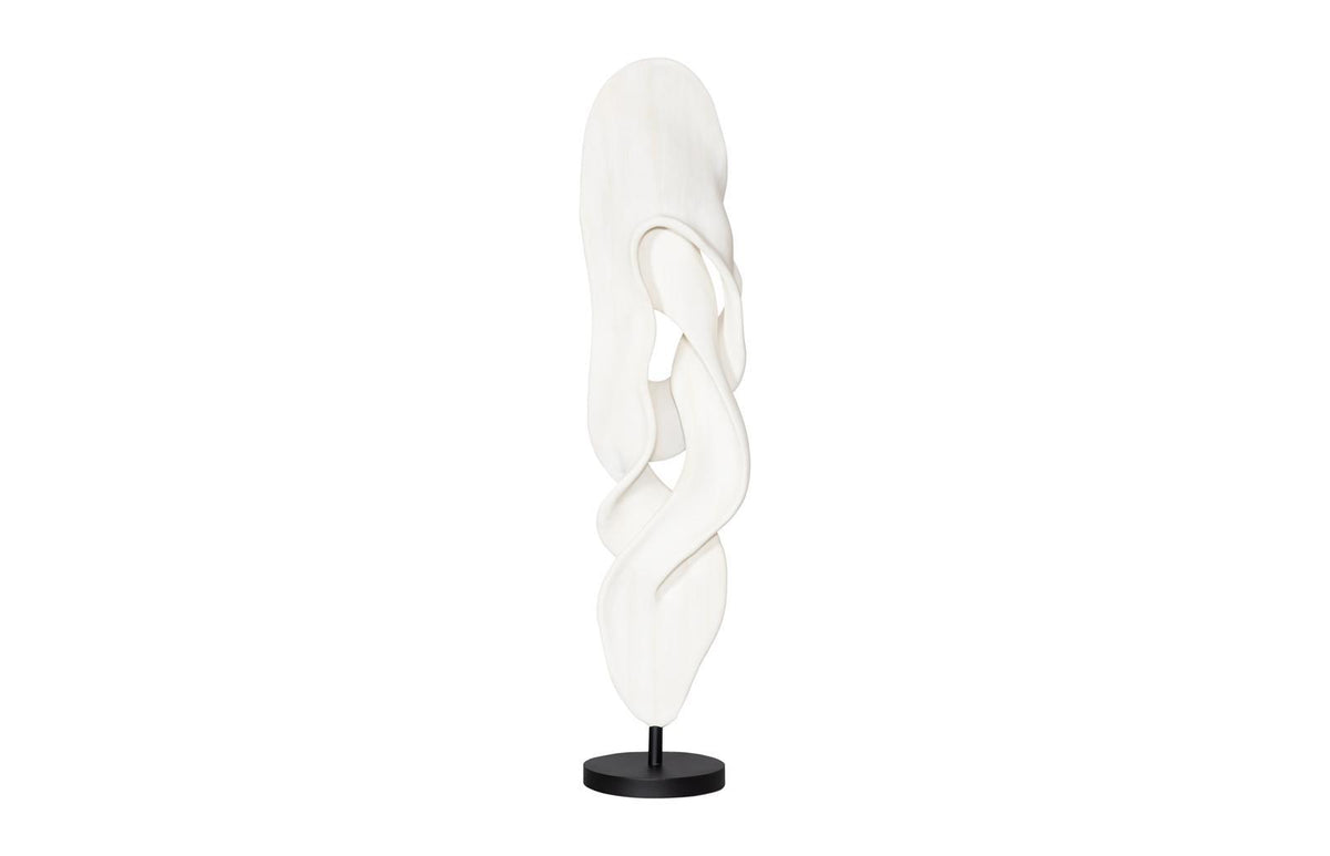 Dancing Ribbon 96”H in Faux Bleached Cast Stone Sculpture II