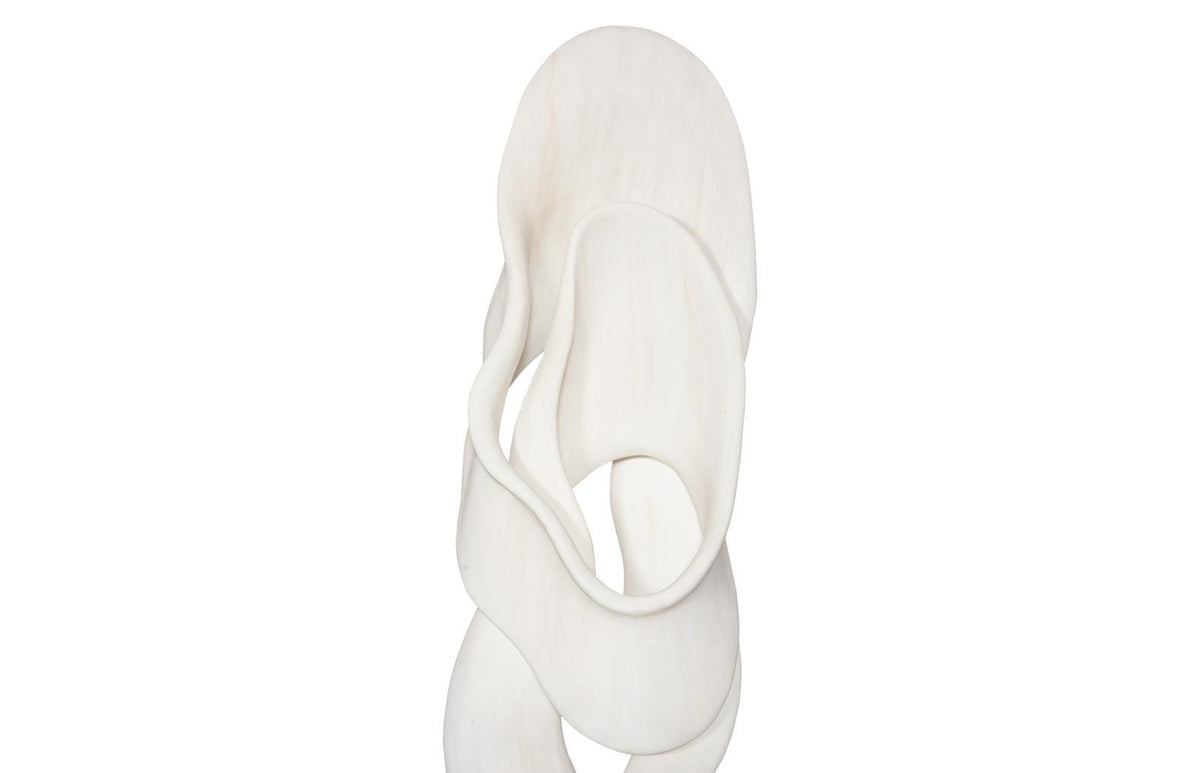 Dancing Ribbon 96”H in Faux Bleached Cast Stone Sculpture II