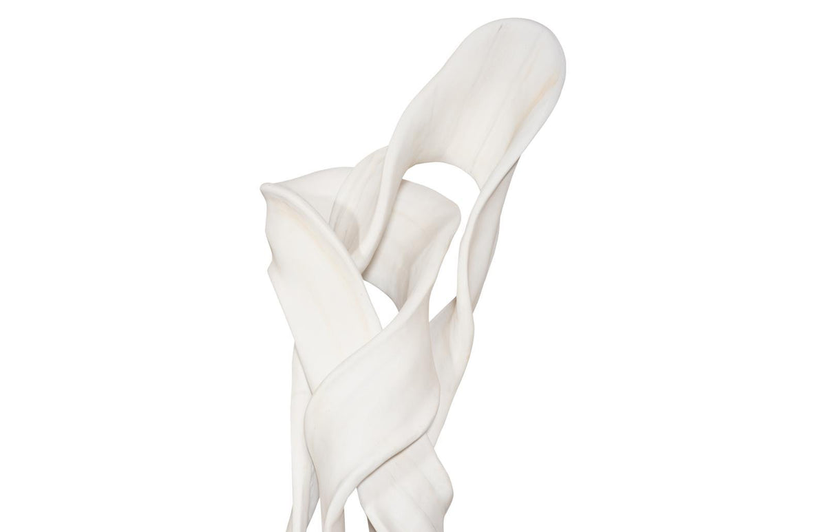 Dancing Ribbon 94”H Releve, Faux Bleached Sculpture