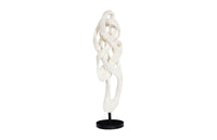 Dancing Ribbon 66”H in Faux Bleached Cast Stone Sculpture III