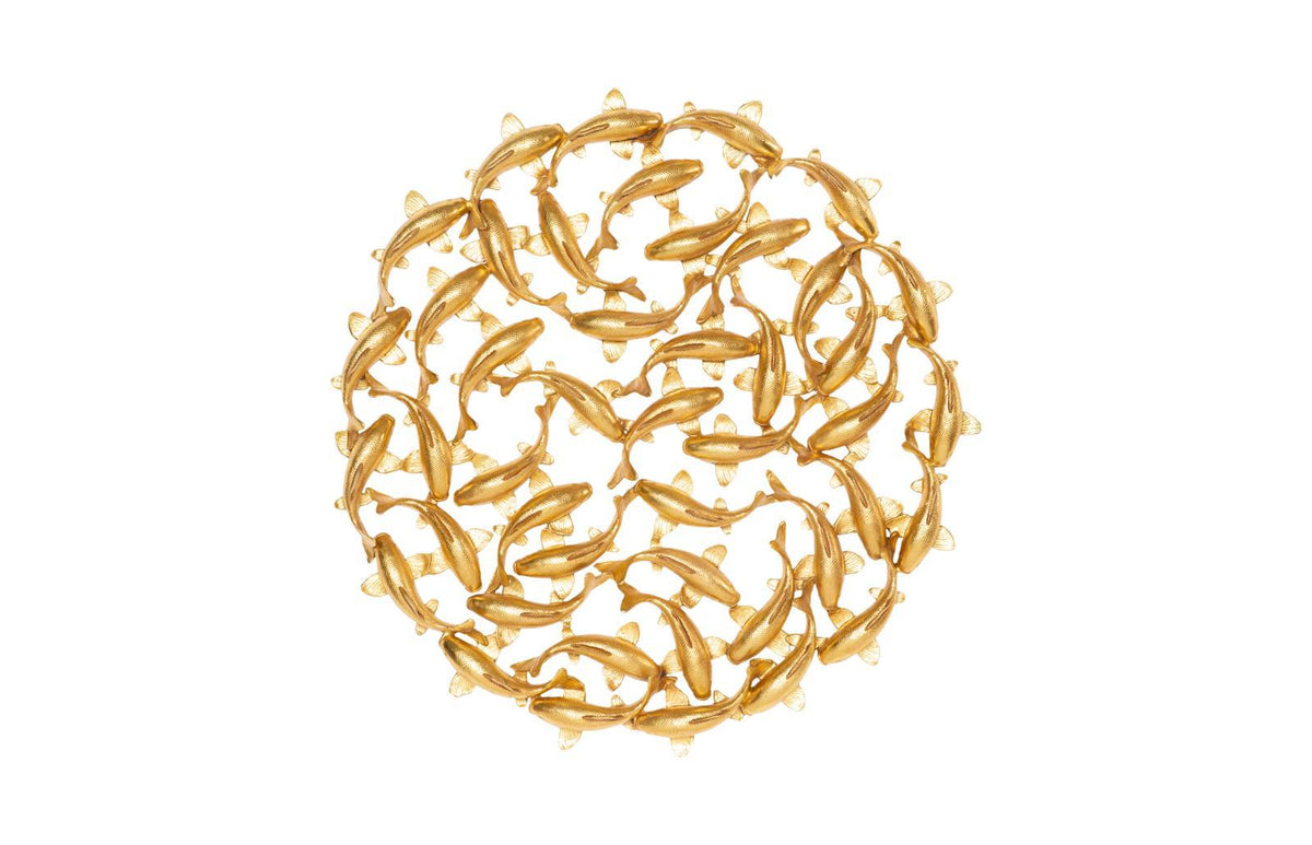 Koi 60” Gold Leaf Wall Art