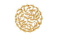 Koi 60” Gold Leaf Wall Art