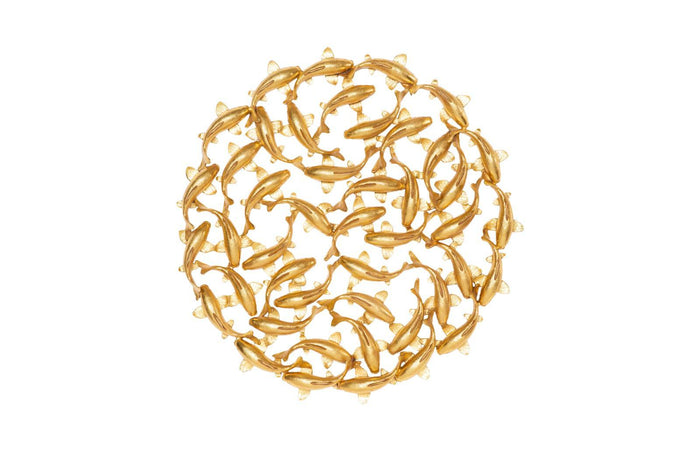 Koi 60” Gold Leaf Wall Art