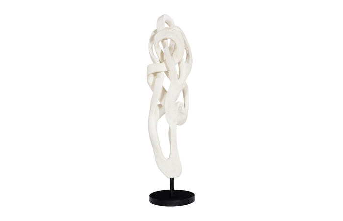 Dancing Ribbon 66”H in Faux Bleached Cast Stone Sculpture III