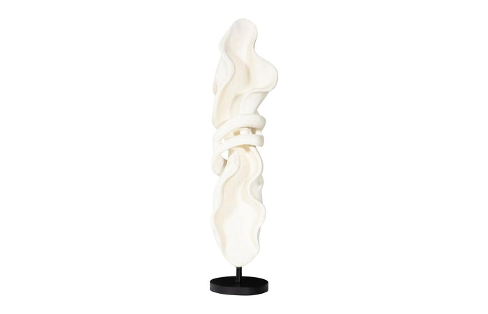 Dancing Ribbon 87”H Pirouette, Faux Bleached Sculpture