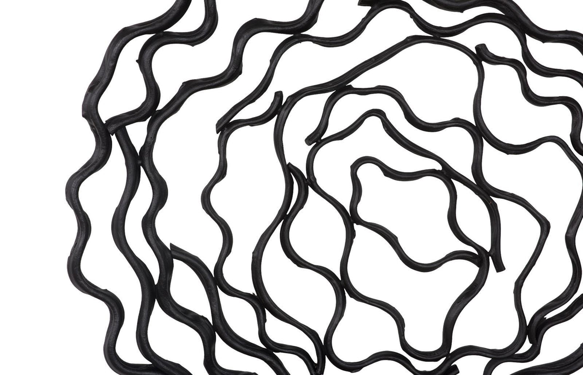 Vine Large Black 50” Wall Flower