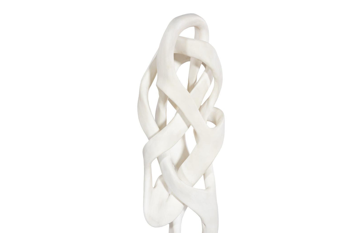Dancing Ribbon 66”H in Faux Bleached Cast Stone Sculpture III