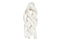 Dancing Ribbon 66”H in Faux Bleached Cast Stone Sculpture III