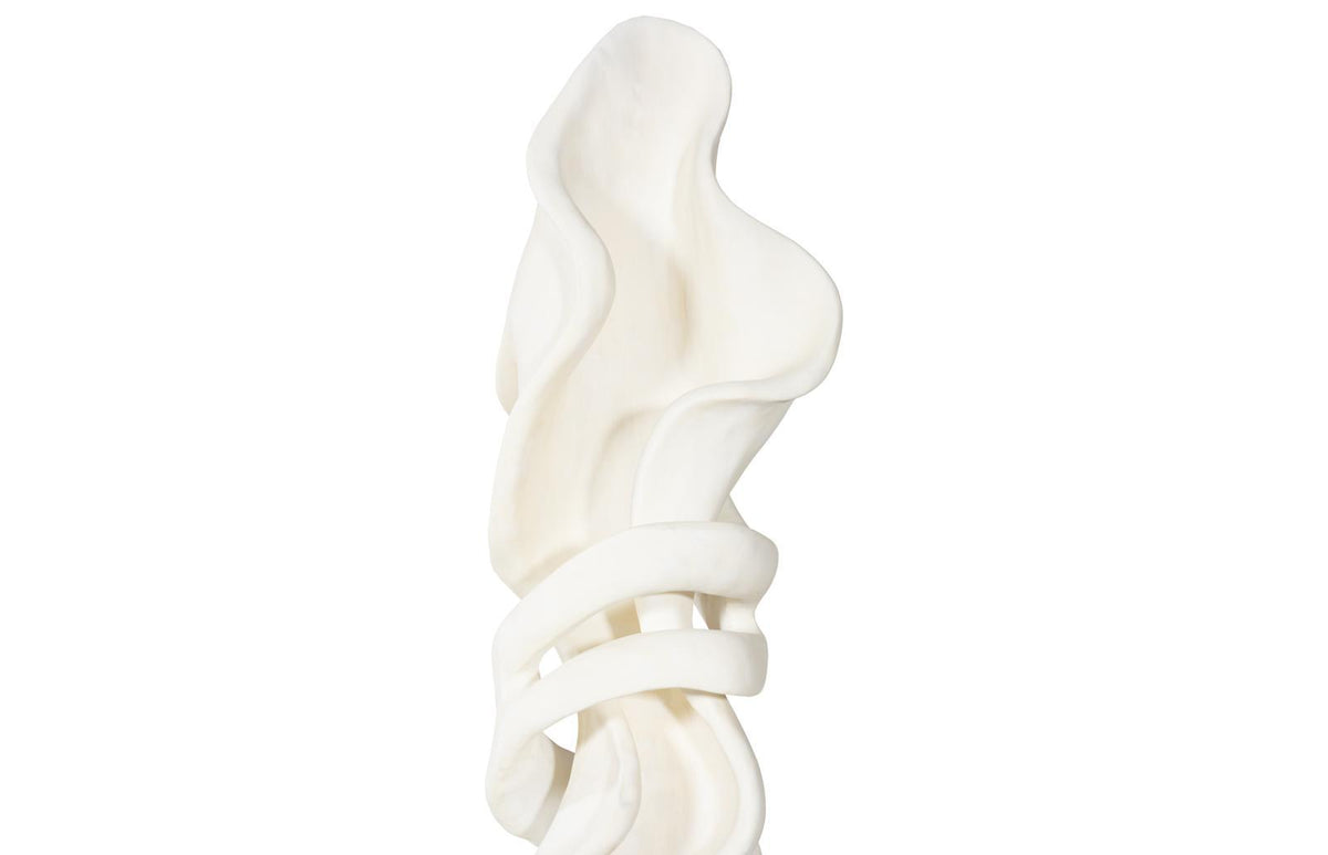 Dancing Ribbon 87”H Pirouette, Faux Bleached Sculpture