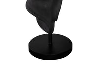 Dancing Ribbon 92”H in Black Cast Stone Sculpture