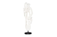 Dancing Ribbon 88”H Saute, Faux Bleached Sculpture